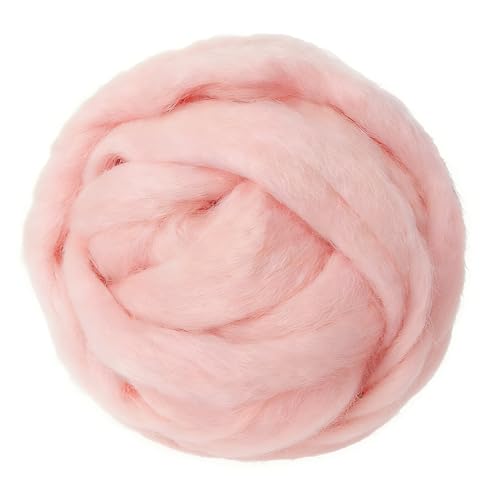3.4oz Needle Felting Wool Light Pink for DIY Needle Craft Enthusiasts - color: Light Pink