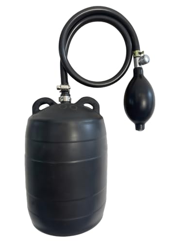 DILIGUALA Inflatable Pipe Plug Balloon for Sealing and Testing of Sewer Pipes, Plumbing Pressure Bladder with Air Pump - Plumbing Test Ball for Sewer Test, Water Shut Off (4 Inch P) - size: 4 inch