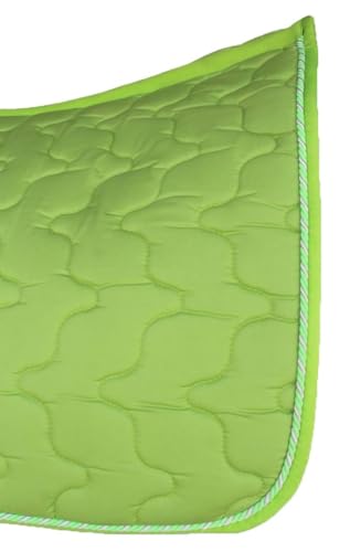 Horse English Quilted Contoured All-Purpose Trail Saddle Pad 72TS41 - color: Lime Green
