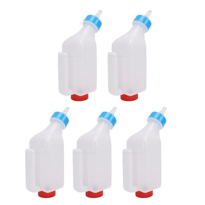 Lamb Feeding Bottle, 5 Pack Thickened Hanging Goat Bottles, 500ML Milk Feeder Bottle for Small Animal Livestock