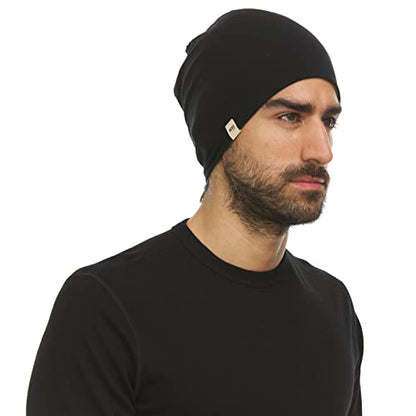 Minus33 Merino Wool Micro Weight Reversible Beanie - color: Olive Drab / Black