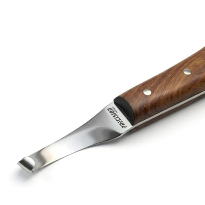 Precision Farrier Tools Super Sharp Hoof Knife Farrier Tools Right-Handed Hoof Knife with Wooden Handle for Horse & Cow Hoof Trimming