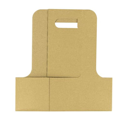 Karat Cardboard Drink Carrier with Handle [250 ct] – Sturdy 2-Cup Coffee Carrier for Hot/Cold Beverages, Fits 12-32 oz Cups, Disposable To-Go Cup Holder - size: 2-Cup