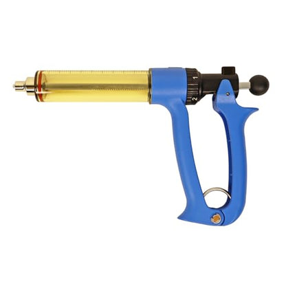 50ml Semi-Automatic Livestock Syringe Dosage Adjustable Cattle Syringe - size: 50ML Blue