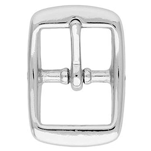 HILASON 1" Nickel Plated Die Cast Double Center Bar Horse Tack Buckle – Heavy Duty Replacement Hardware