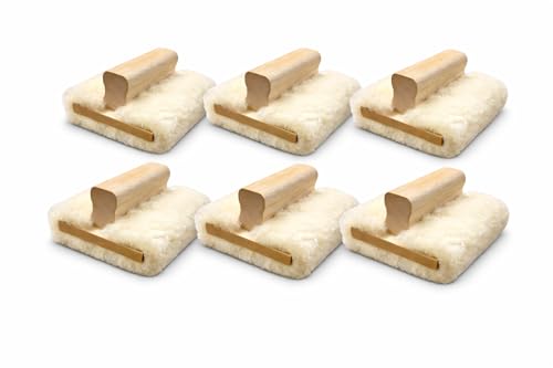 5'' Genuine Lambskin Hand Stainer Block & Pad – Premium Staining Applicator for Wood, Polyurethane, & Faux Finishes – Professional-Grade, Smooth & Even Coverage (6)