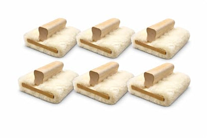 5'' Genuine Lambskin Hand Stainer Block & Pad – Premium Staining Applicator for Wood, Polyurethane, & Faux Finishes – Professional-Grade, Smooth & Even Coverage (6)
