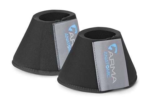 Shires ARMA Neoprene Bell Boots - color: Black/Grey, size: Cob