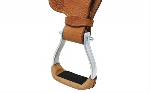 Horse Western Light-Weight Aluminum Angled Slanted Barrel Race Stirrups 51135SL