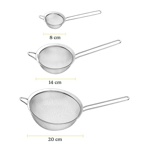 Cuisinart Mesh Strainers, Stainless Steel, Dishwasher Safe, 3-Count