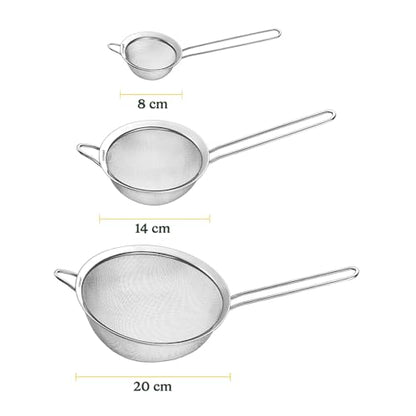 Cuisinart Mesh Strainers, Stainless Steel, Dishwasher Safe, 3-Count