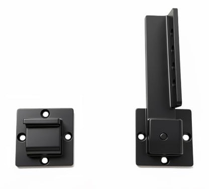 5.3 Inch Flip Gate Latch Lock,Sliding Barn Door Lock for Fence, Horse Stall, Garden & Farm Security,Outdoor Gate Latch with Padlock Holes,1 Pack, Black