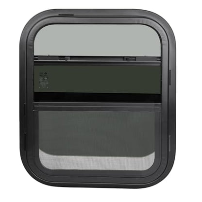 14"W x 16"H RV Windows for Cargo Trailer Camper,Tinted Vertical Sliding - size: 14"W x 16"H