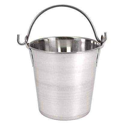 Lindy's 2-Quart Stainless Steel Bucket, Durable Seamless Bucket for Many Home Tasks, Carry Water or Milk, Fill with Food, Use as a Flower Pot, Cleaning Bucket, Table Centerpiece and Much More - size: 2 quarts