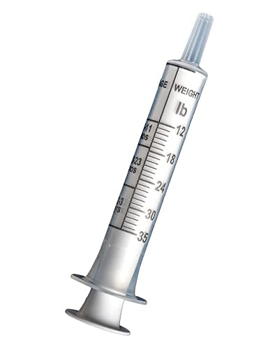 DOSE-2-WEIGHT 5mL Oral Syringe, Precision Dosing Dispenser for Infants Acetaminophen (160mg/mL), for Children Under 3 Yrs Old, Patented, Made in America