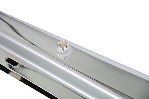 Stainless Steel Straight Spring Loaded Mud Flap Hanger 2-1/2" Bolt Spacing,30" Length.with Reflective Plate