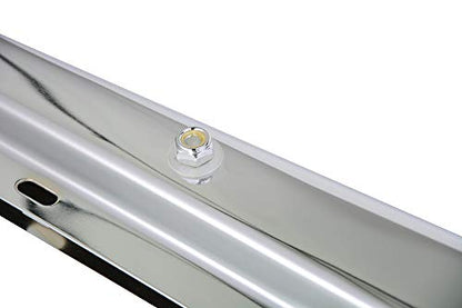 Stainless Steel Straight Spring Loaded Mud Flap Hanger 2-1/2" Bolt Spacing,30" Length.with Reflective Plate