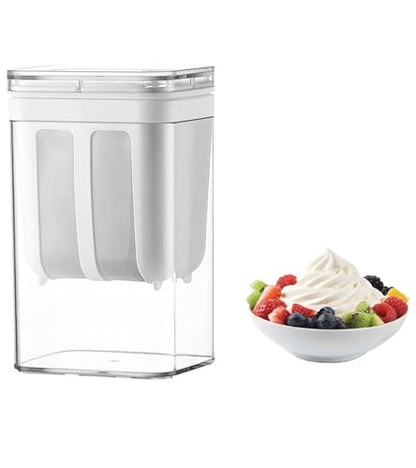 1100MLGreek Yogurt Maker - Ultra Fine Yogurt Strainer ，Reusable Rice Tea Juicing Food Sieve Strainer（M) - size: M