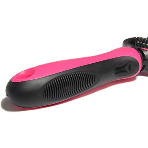 Maxpower Planet Pet Grooming Brush - Double Sided Undercoat Rake for Dogs & Cats, Extra Wide Brush to Reduce Shedding by 95% (Pink, S) - color: Pink, size: Small