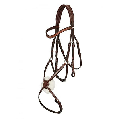 LeMieux Arika Grackle Bridle - color: Havana/Silver, size: Cob