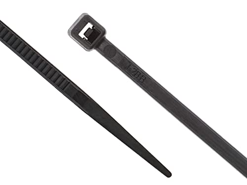 Secure 8 Inch UV Black 18 lb Miniature Nylon Cable Tie - 100 Pack - color: Black, size: 8 Inch