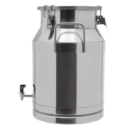 Stainless Steel Sealed Milk Barrel with Spigot，30L/7.92Gallon Large Milk Bucket Wine Can Pail Tote Tank with Sealed Lid & Handle for Milk Wine Oil Liquid Tranport Storage Container - size: With Spigot