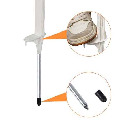 Electric Fence Posts 50 Pack, White 48 inch Step in Fence Posts - color: White, size: 48 INCH-50 PCS
