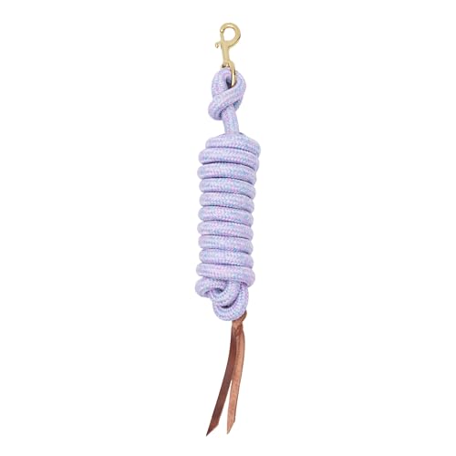 Weaver Equine 10' Horse Cowboy Lead Rope with Brass Snap - color: Light Purple/Light Blue/Light Green