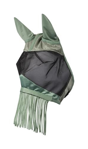HORZE Fly Mask with Detachable Nose Fringe - Sea Spray - S - color: Sea Spray, size: S