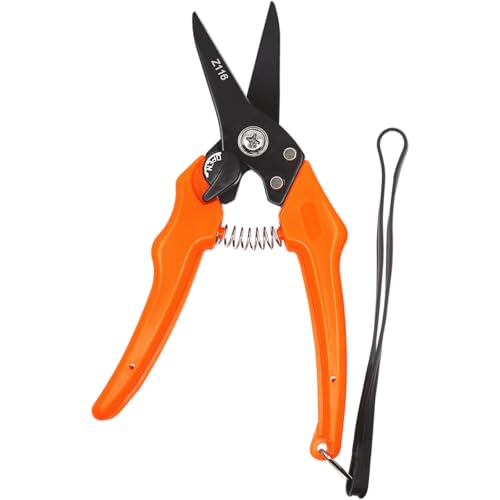 Zenport Z116 Hoof and Floral Trimming Shear with Twin-Blade, 7.5-Inch, for Goat, Sheep, Alpaca and More, Orange - 3 Pack