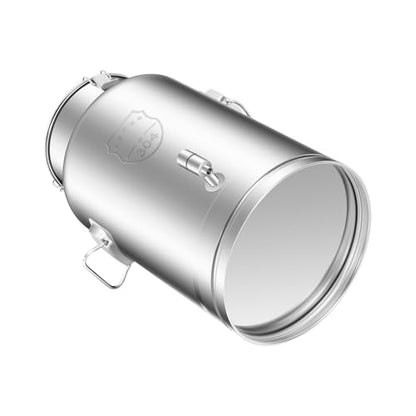 Stainless Steel Milk Can,Old Fashion Milk Jug,Milk Pail Tote Jug with Independent Embedded Silicone Sealed Lid Heavy Duty for Storing Liquid Products Such as Oil Milk Coffee Wine Tea and Honey (35L) - size: 35L