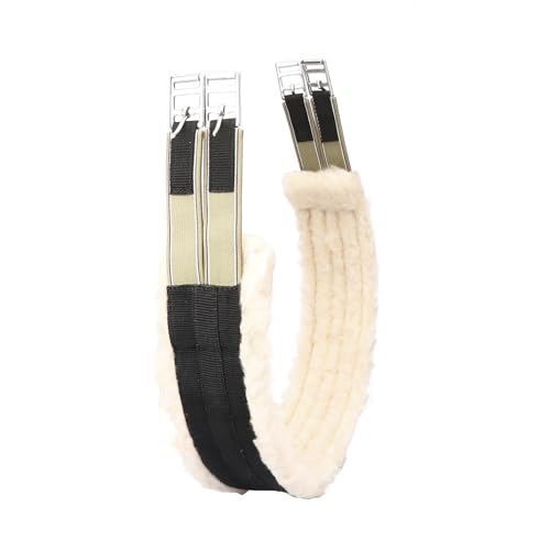 Fleece Padded Horse Girth 32" to 56" - color: Black, size: 48"