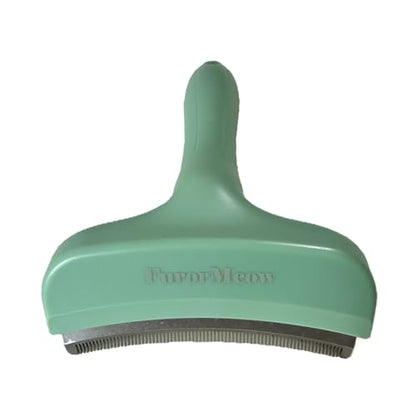 Pet Deshedding Tool with Curve Blade, Cat Grooming Brush, Tight V-shaped Teeth Shedding Comb for Cats and Dogs (Green, Large) - color: Green, size: Large