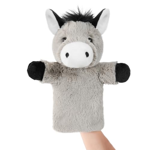 Donkey Hand Puppet Stuffed Animal Plush Toy Storytelling for Kids and Adult - color: Donkey
