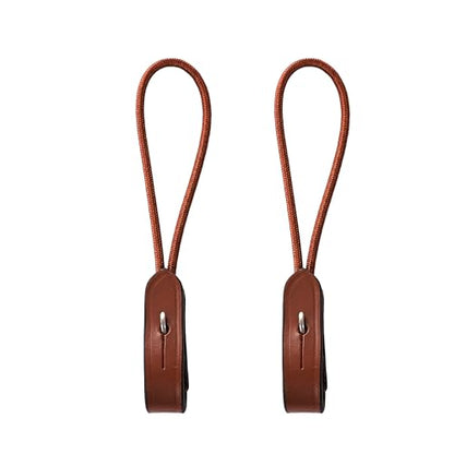 Exion Rope Pelham Bit Converters for English Horse Bridle – Premium Vegetable Tanned Leather Roundings – Single Rein Conversion for Eventing & Jumping – Stainless Steel Hardware – One Pair - color: Oak Brown