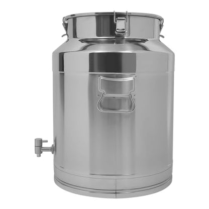 Thickened Stainless Steel Milk Can Large Liquid Container Storage,Stainless Steel Milk Bucket With Faucet, Sealing Lid and Carry Handle,for Wine, Oil Storage Transport (64L/16.90Gal) - size: 64L/16.90Gal