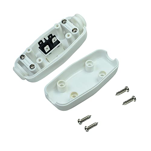 Outdoor Waterproof Rocker Switch, White, Green Indicator, 6A 250VAC | Waterproof IP65, 6A-15A Large Current, 250V 125VAC, T85 Rated - color: 2PCS Green led