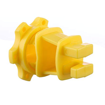 25-Pack Screw-Tight Electric Fence Round Post Insulator, Yellow - color: Yellow