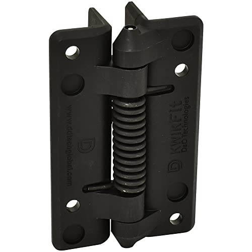 D&D KF3SPS KwikFit Gate Hinge, Self-Closing, Square Gates, Black, 2 pcs
