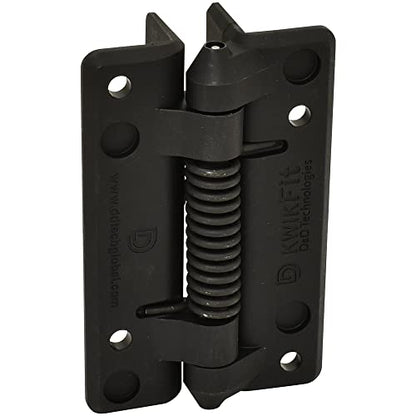 D&D KF3SPS KwikFit Gate Hinge, Self-Closing, Square Gates, Black, 2 pcs