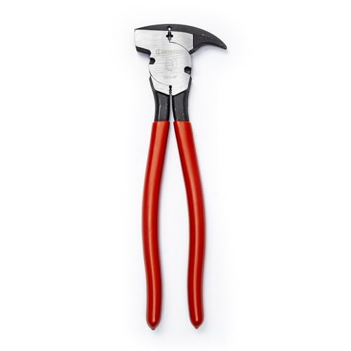 Crescent Dipped Handle, Heavy-Duty Solid Joint Fence Tool Pliers - Premium Wire Cutter & Staple Puller - 193410CVNN-05-10", Red