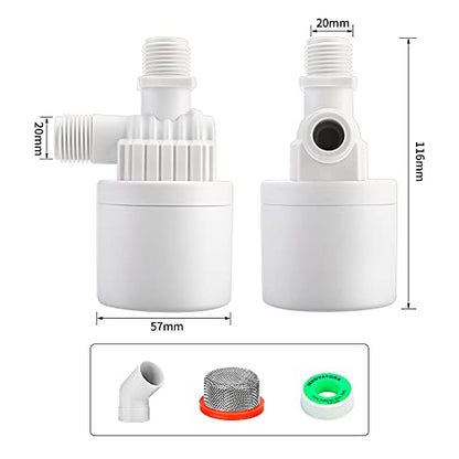 Water Float Valve 1/2 Inch Water Level Controller Built-In Water Tank Upgrade Float Valve for Livestock Tanks,Cistern,Toilet (1pcs 1/2" top inner) - size: 1/2" Top Inlet
