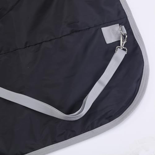1200D Horse Blanket, 0g No-Fill Waterproof Turnout Rain Sheet - color: Pink Grey, size: 75"