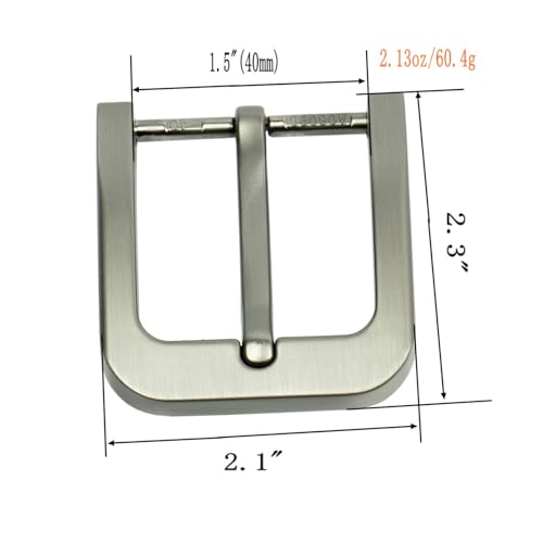 1.5"(38mm-40mm) Belt Buckle Men Replacement Buckle Heavy Duty - color: Gray Brushed