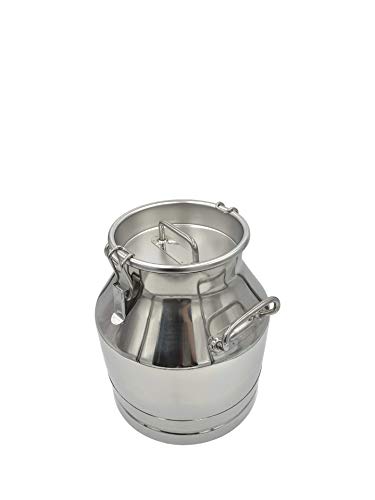 Stainless Steel(304 Grade) Milk, Maple Syrup Transport Cans, Sealed Lid & Optional Spigot (20 Liter (5.3 Gal.), Container Only) - color: Container Only, size: 20 Liter (5.3 Gal.)