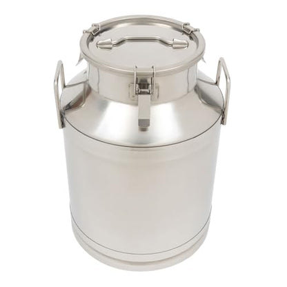 50L/13.21Gal Stainless Steel Milk Can, Milk Transport Can, Jug Wine Pail Bucket Bottle, Liquid Container Storage Barrel with Strong Silicone Sealed Lid, Stainless Steel Sealed Tank - size: 1690.9 Ounces