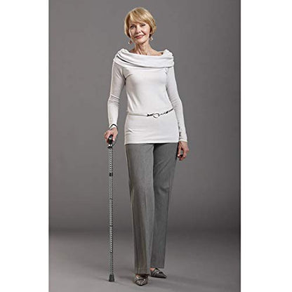 Switch Sticks Folding Walking Cane For Women & Men - color: Engraved Graphite