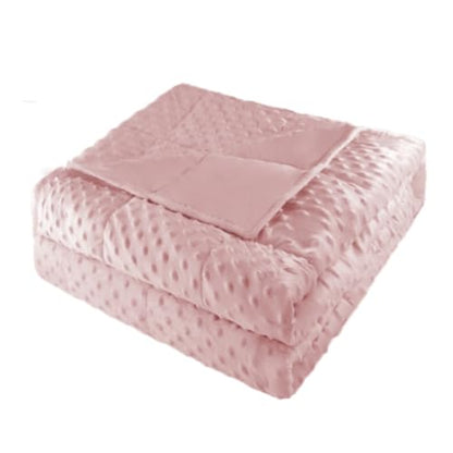 ALANSMA Reversible Weighted Blanket for All Season, Luxury Velvet, Warm and Cool, Adult Pink 7Lb Weighted Blanket, Enjoy Sleeping Anywhere(Pink,40"x60" 7lbs) - color: Pink, size: 40''x60'' 7lbs