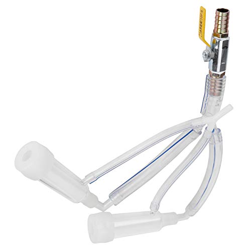 Goat Sheep Milker Claw Kit,Goat Sheep Milker Machine Parts,Sheep Milking Cluster Groups Replacement Milking Teat Cup Milk Collector,Farm Supplies Accessories for Goat Mobile Milking