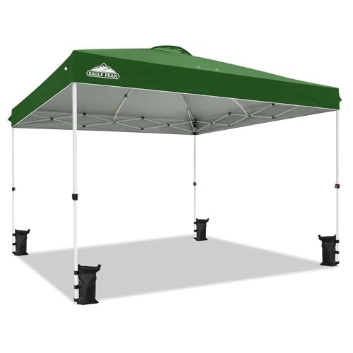 EAGLE PEAK 12x12 Pop Up Canopy Tent Easy Up Canopy Outdoor, Green - color: Green, size: 12x12